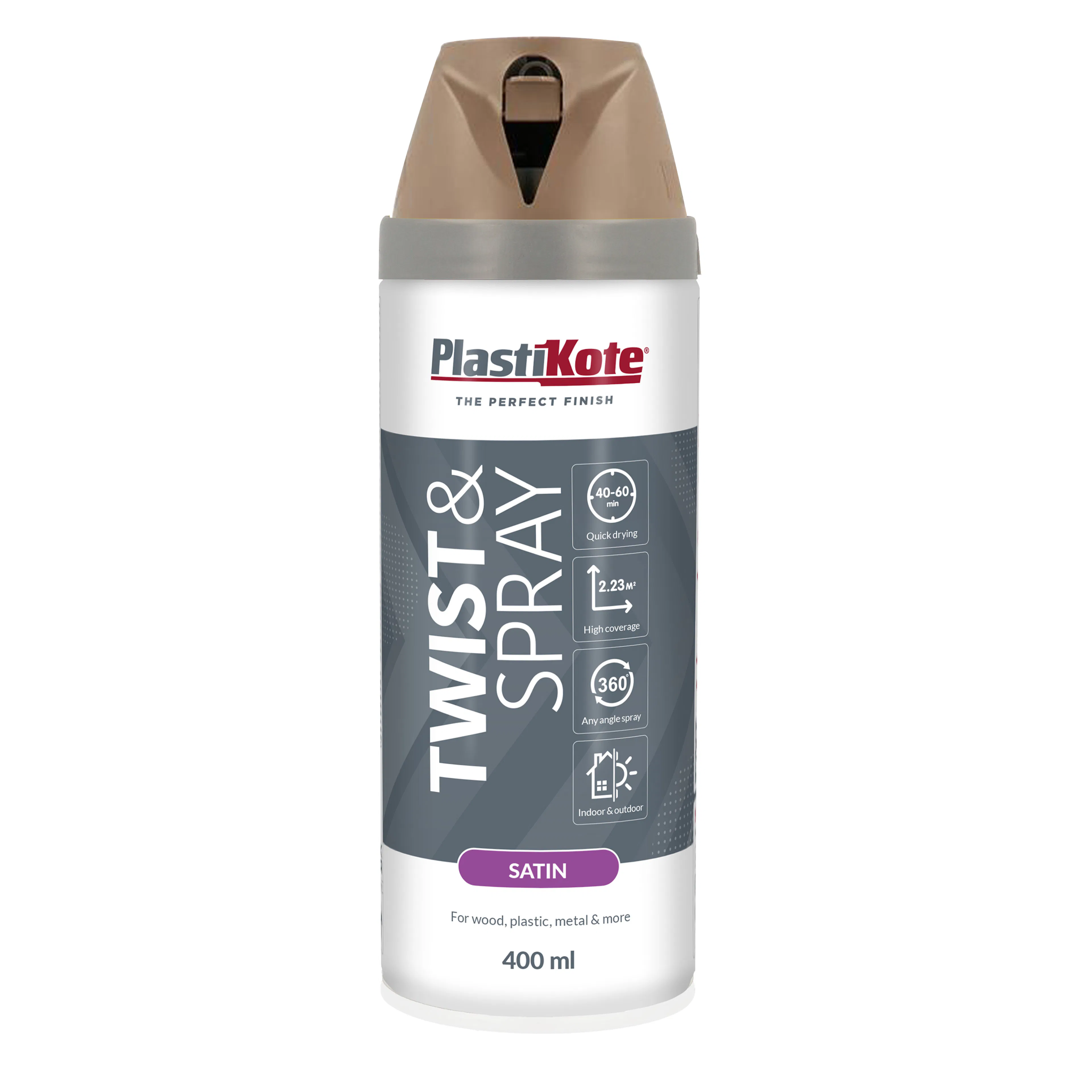 Sprayfärg Plasti-kote T&S Cappuccino Halvblank 400 ml