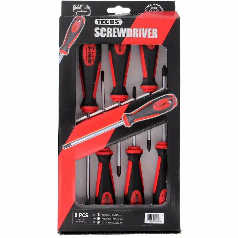 Skruvmejselset Tecos 6-delar (4670006103)