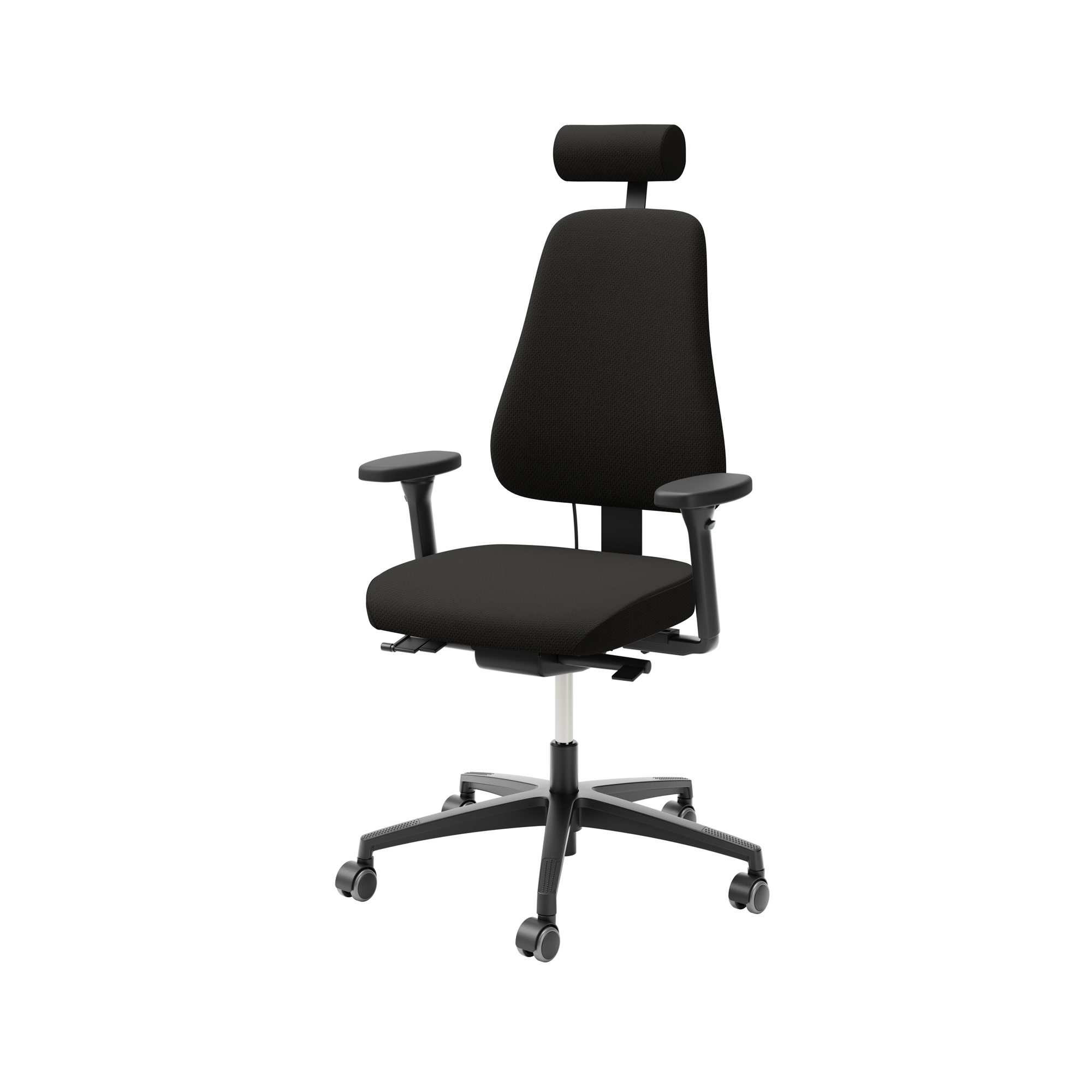 Kontorsstol Lanab Group LD 6340 Svart Stol med Justerbar Sits & Ryggstöd