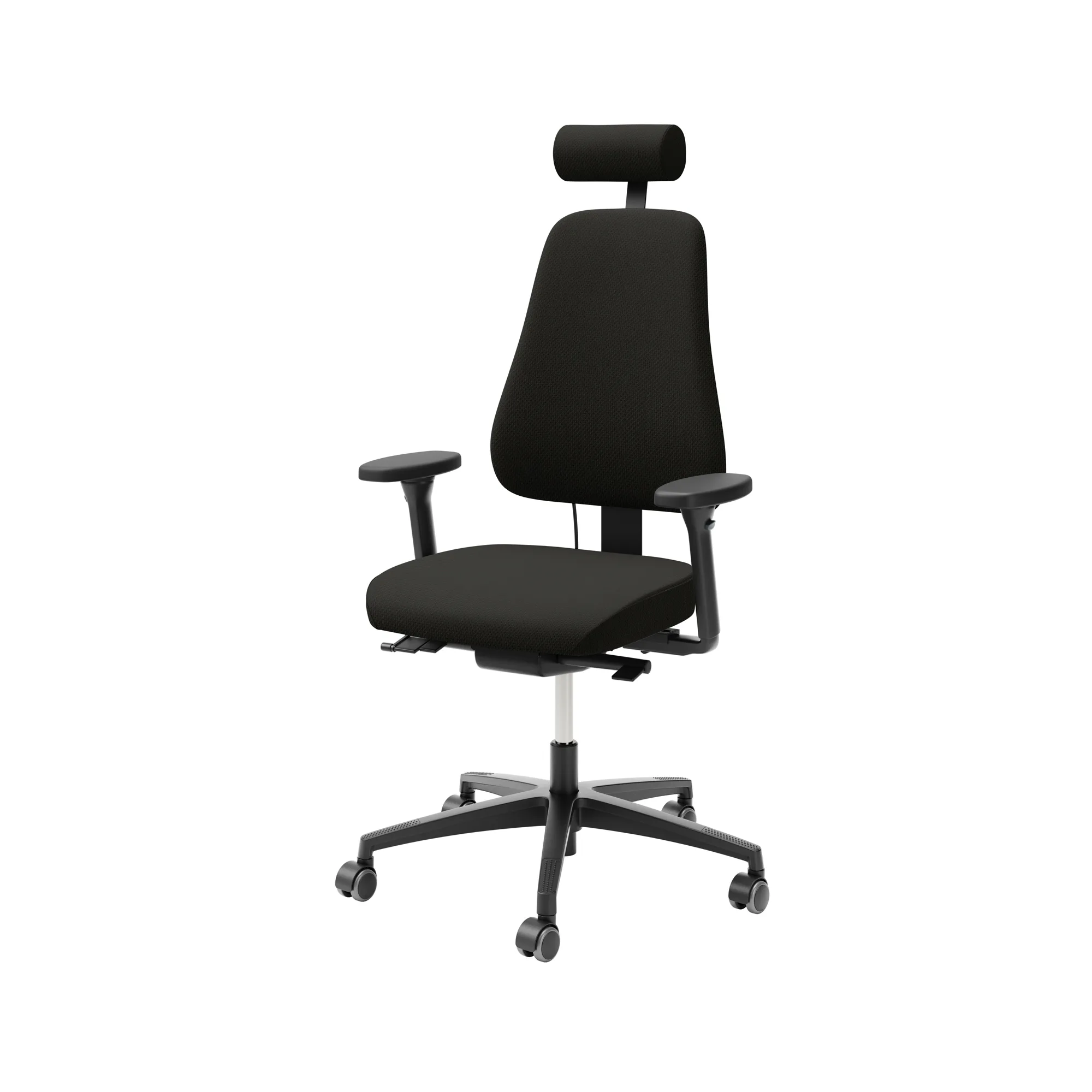 Kontorsstol Lanab Group LD 6340 Svart Stol med Justerbar Sits & Ryggstöd