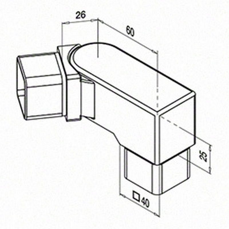 Knä Herrljunga Ledstångsfabrik Vinkel Höger Inomhus
