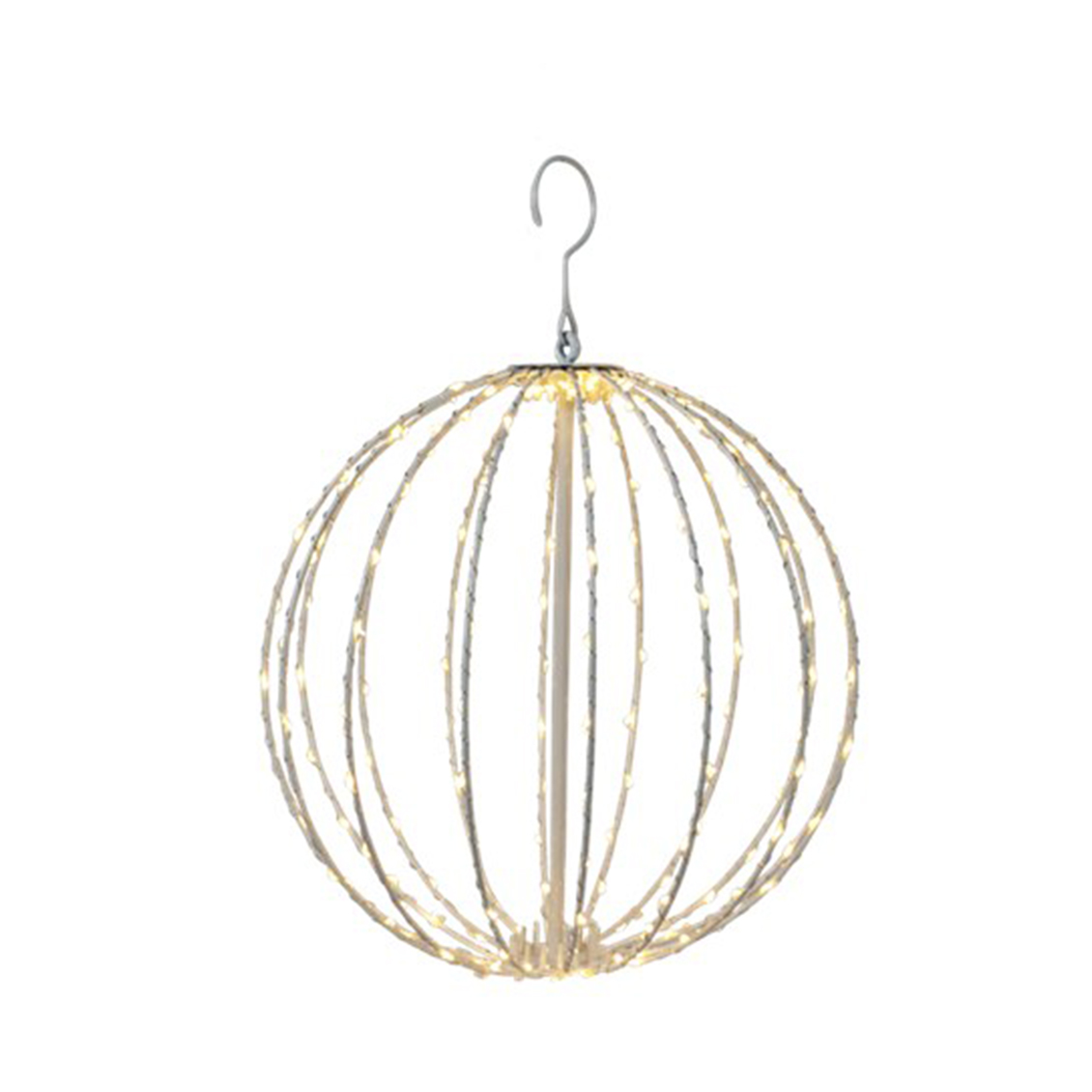 Metallkula vit, 192 LED-lampor Ø30 cm, 230V Vit, ⌀ 30 cm