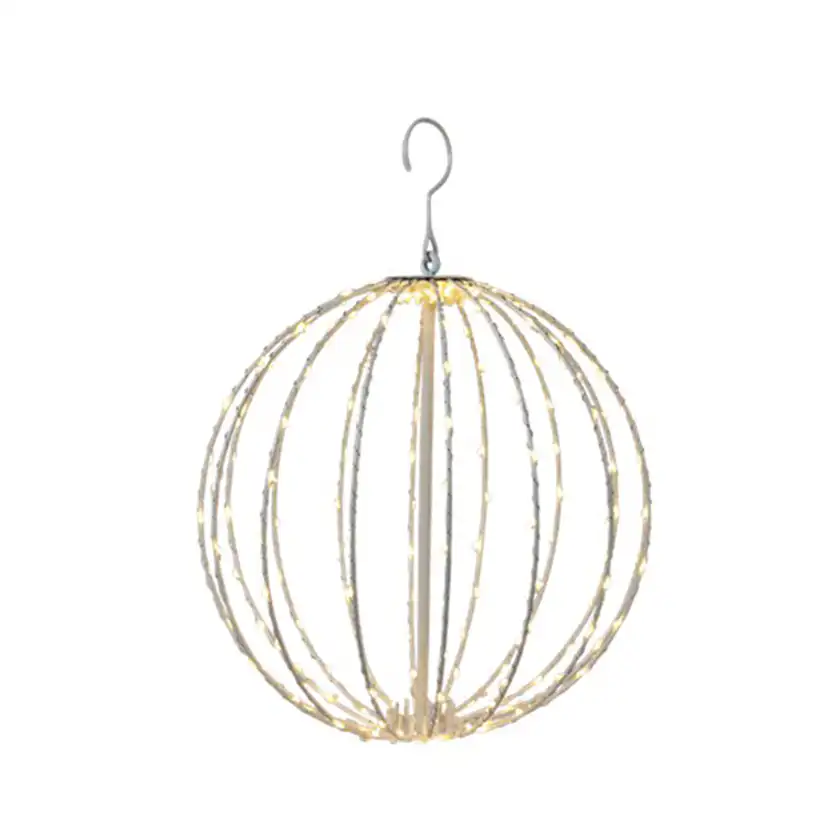 Metallkula vit, 192 LED-lampor Ø30 cm, 230V Vit, ⌀ 30 cm