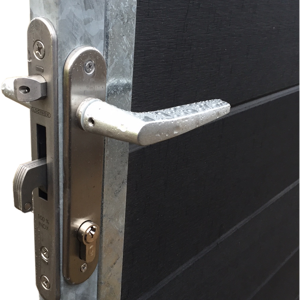 Artura Dubbelgrind Högervänd 197×135 cm + 16 cm stålstolpar