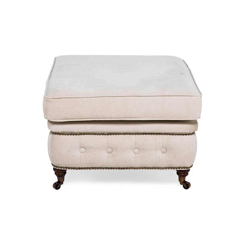 Fotpall Manor House Chesterfield Deluxe Sammet