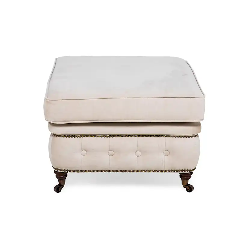 Fotpall Manor House Chesterfield Deluxe Sammet