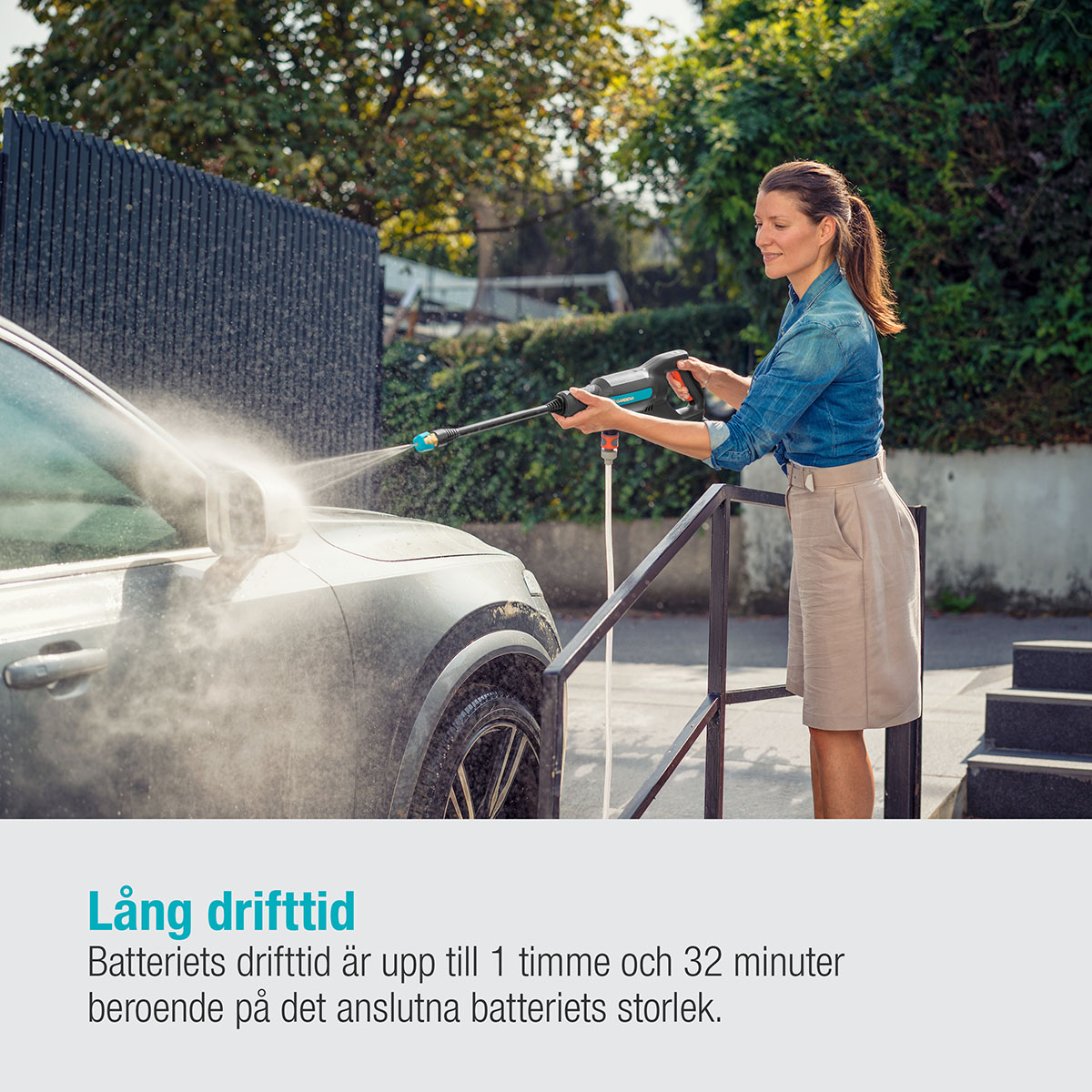 Mellantryckstvätt Garden AquaClean 24/18V utan Batteri