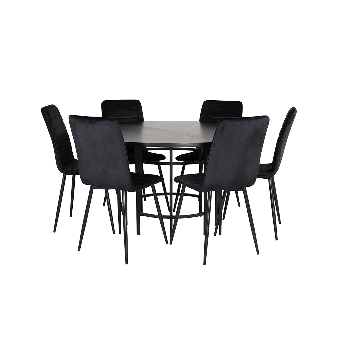 Copenhagen - Dining Table round - Black / Black+Windu Lyx Ch Svart