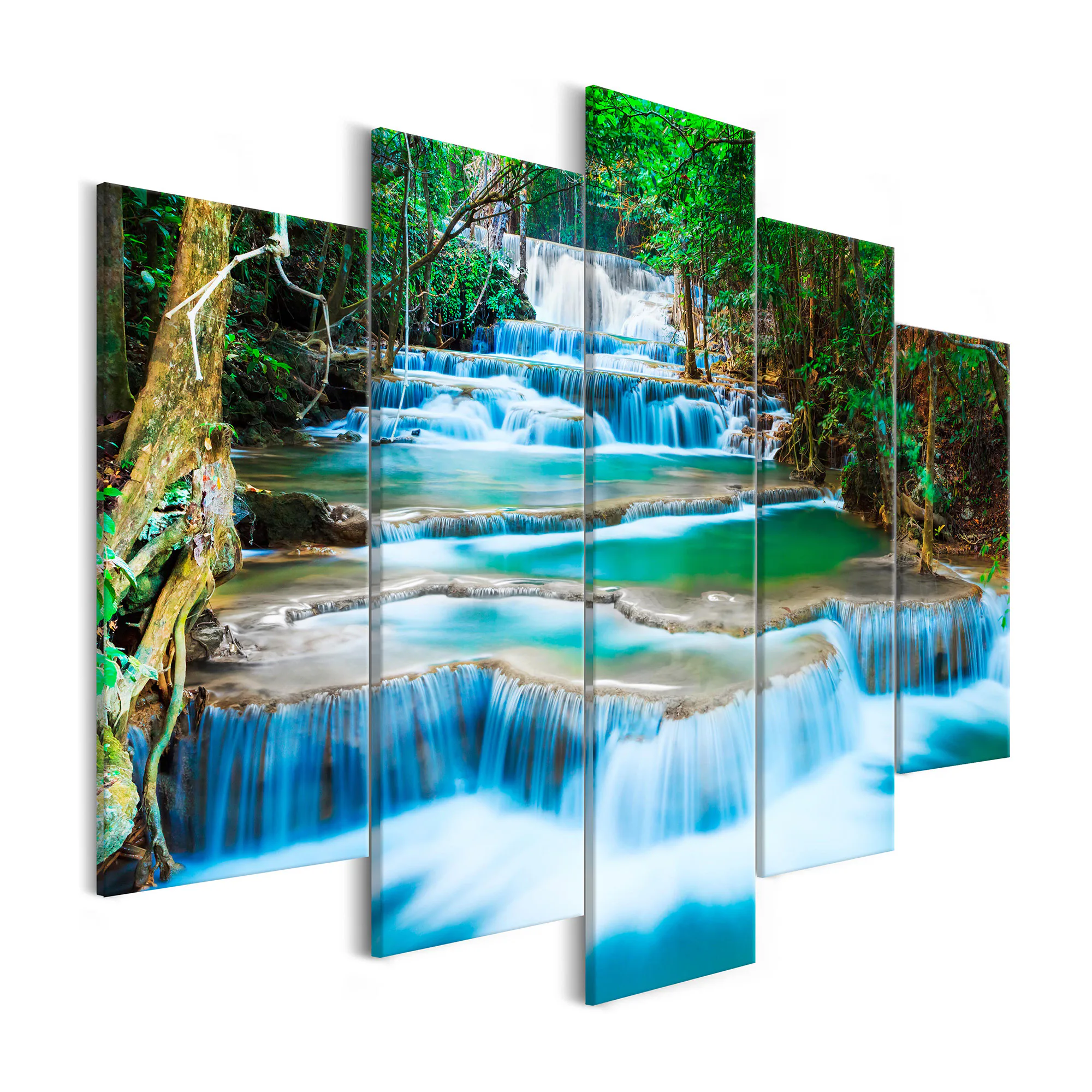 Tavla Arkiio Blue Waterfall In Kanchanaburi Thailand