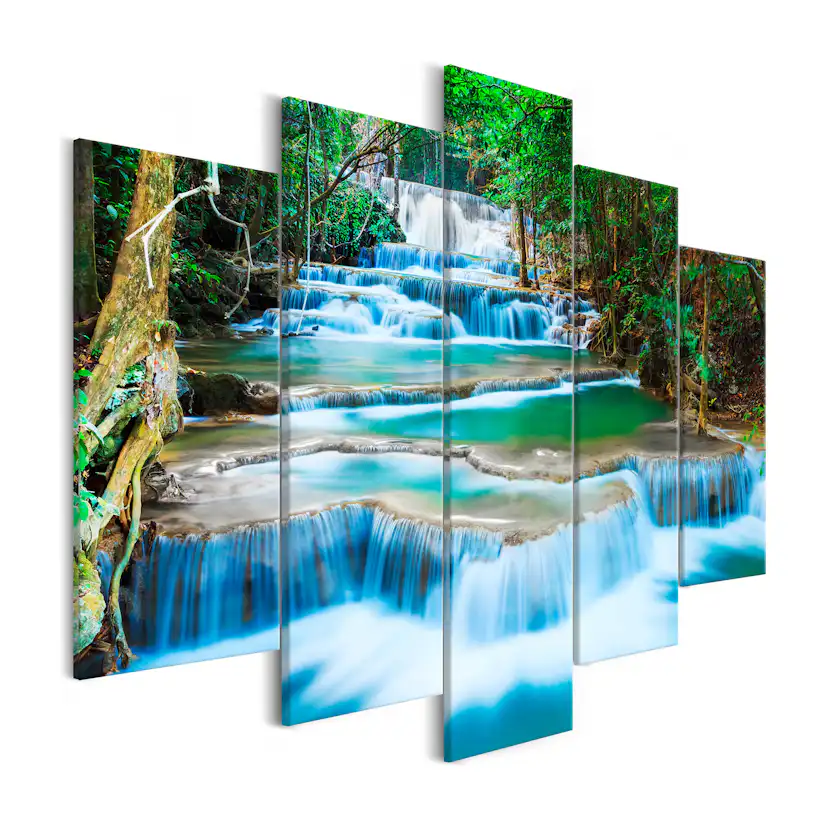 Tavla Arkiio Blue Waterfall In Kanchanaburi Thailand