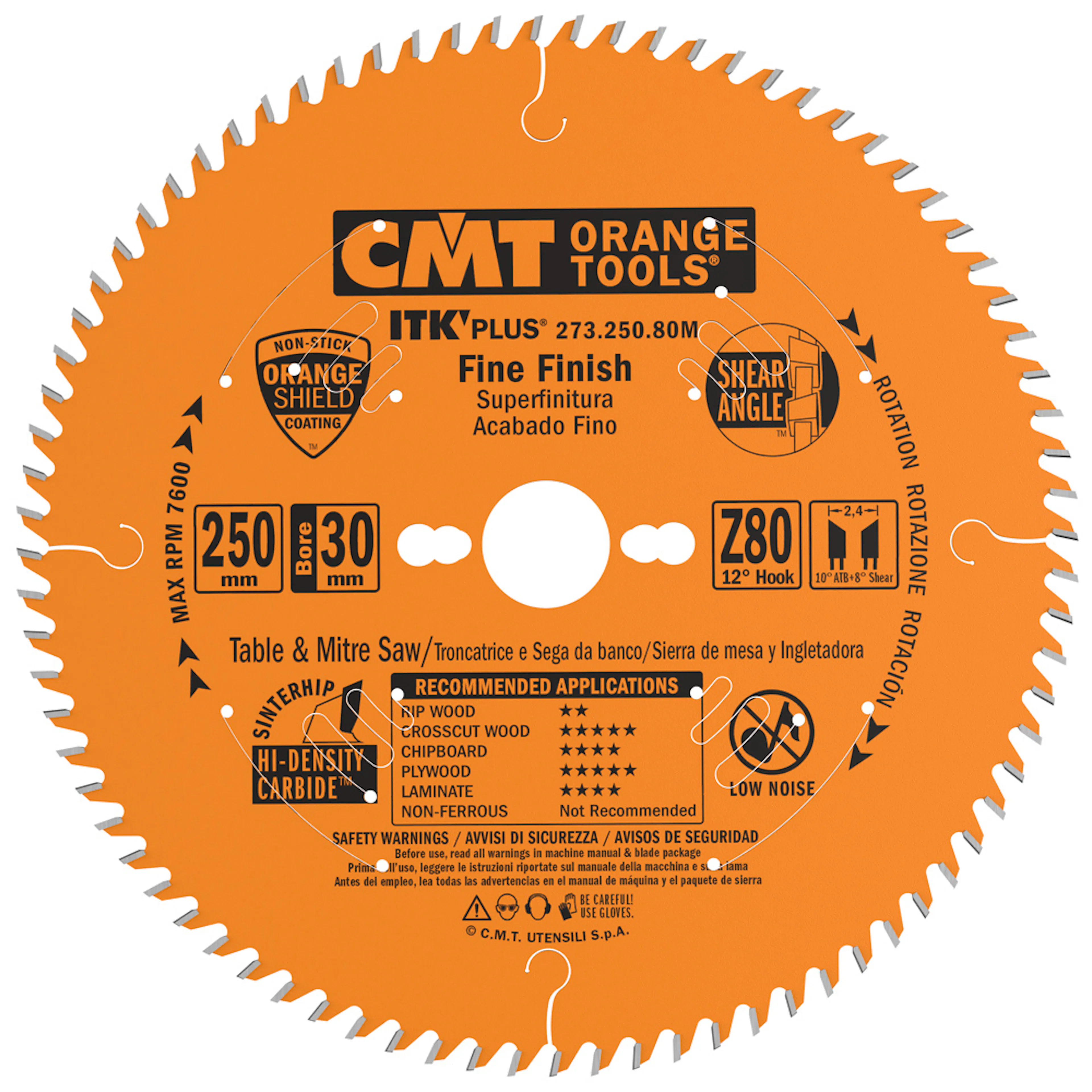 Sågklinga CMT Orange Tools ITK-Plus Kapning Fine cut