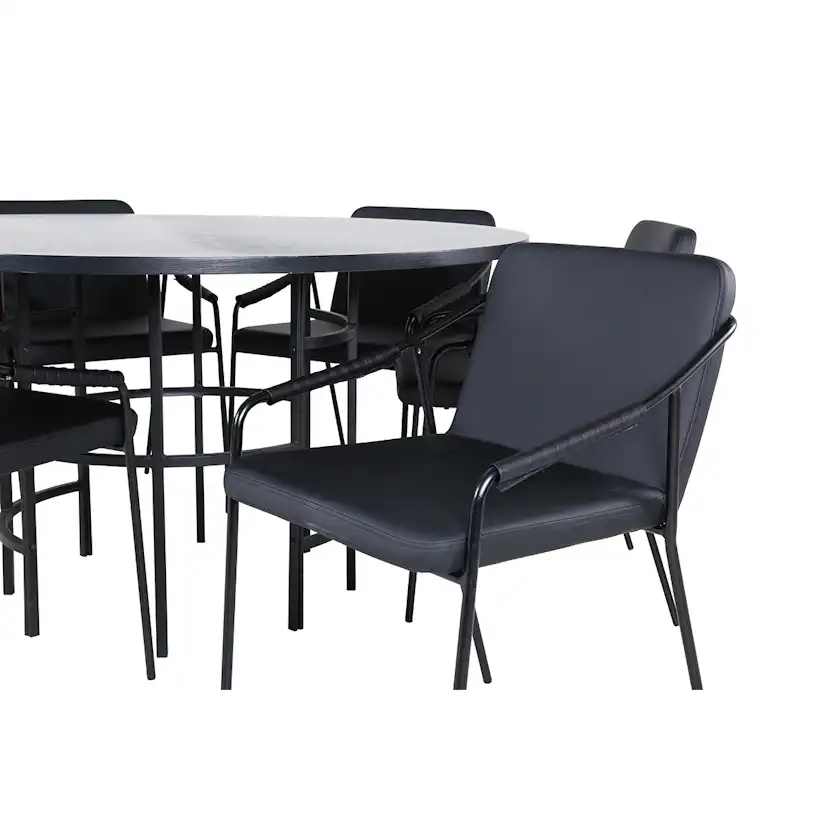 Matgrupp Venture Home Wien med 6 Tjärö Stolar Konstläder