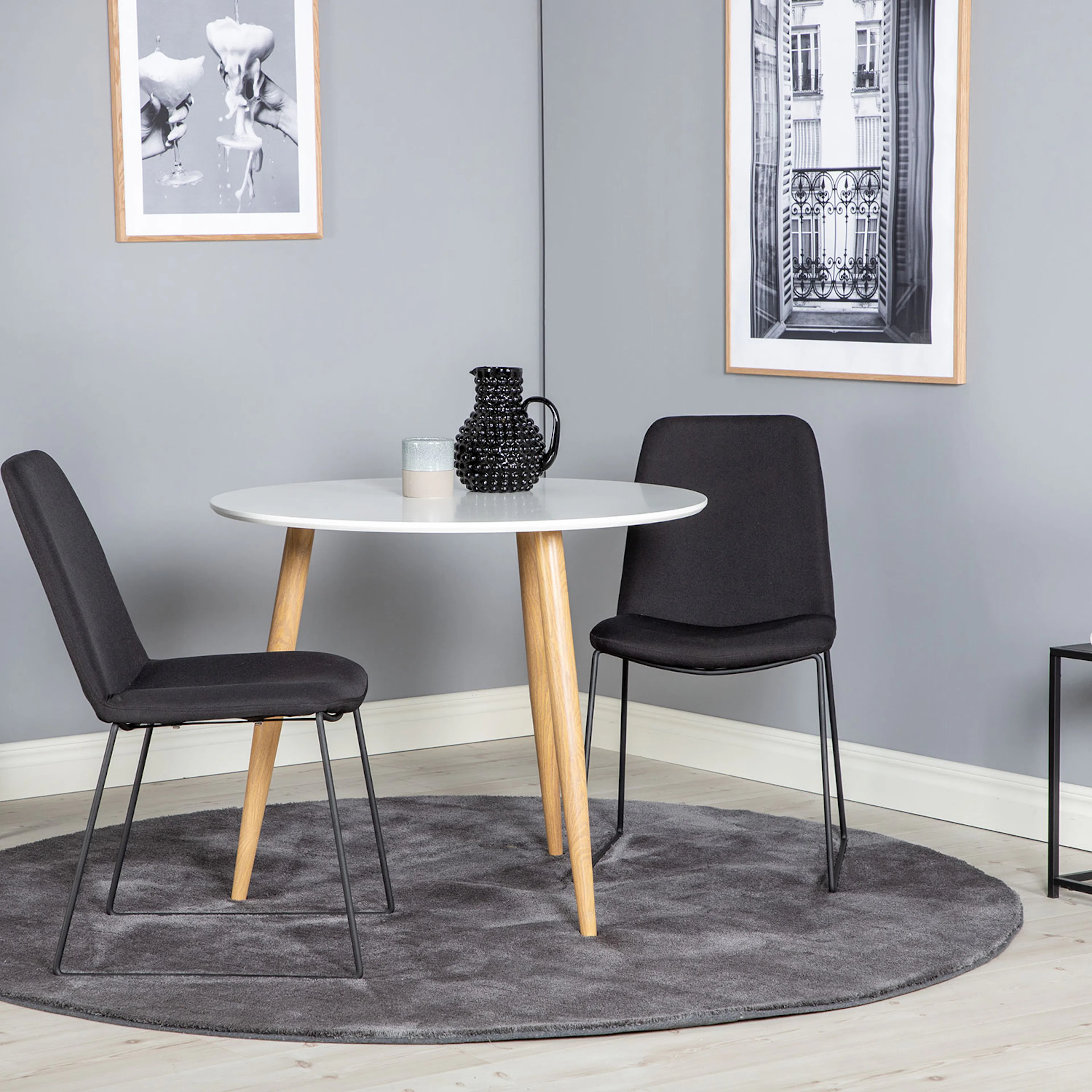 Matgrupp Venture Home Polar ø90cm med 2 Muce stolar