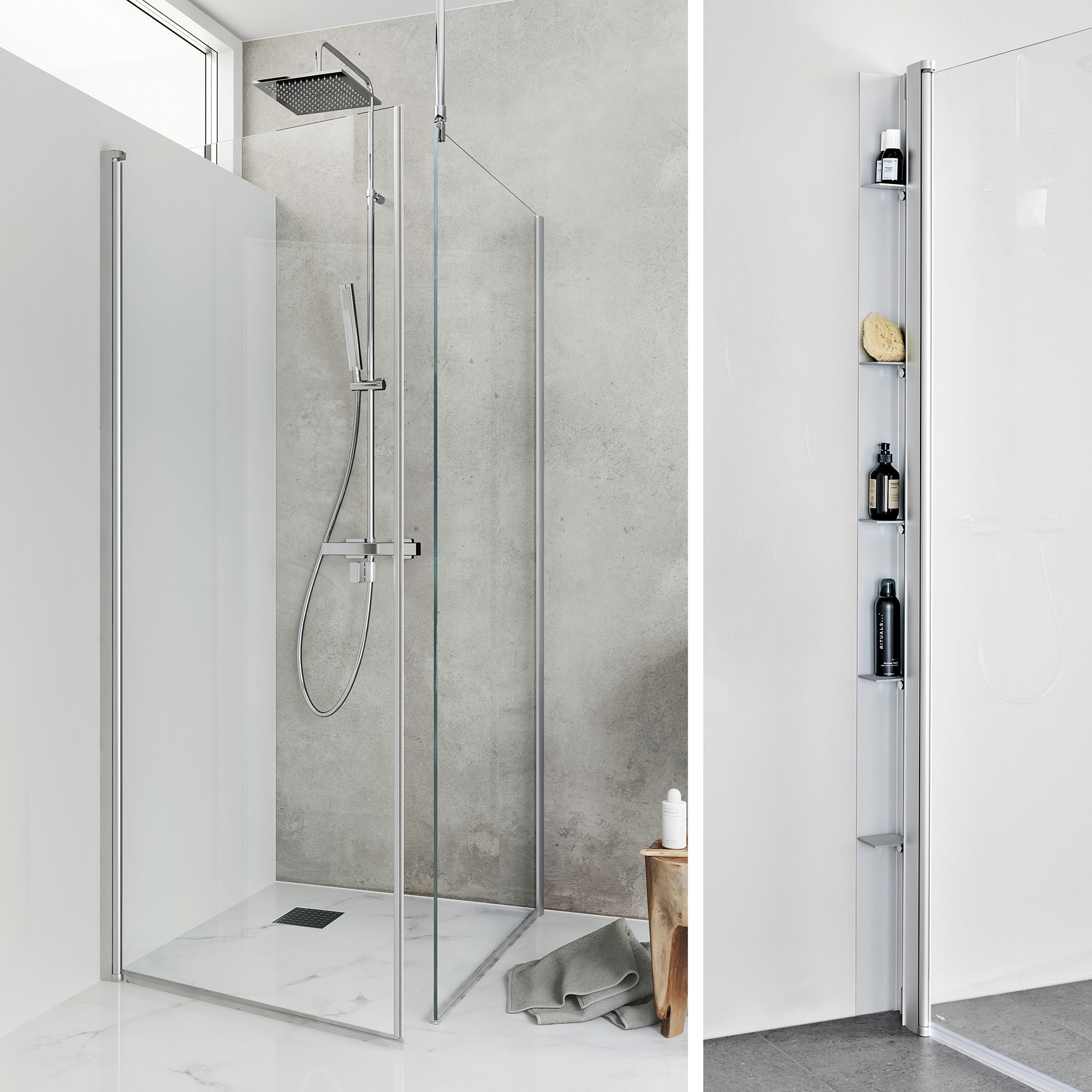 Duschpaket Hafa Duschhörn Igloo Pro ST med Duschhylla Place