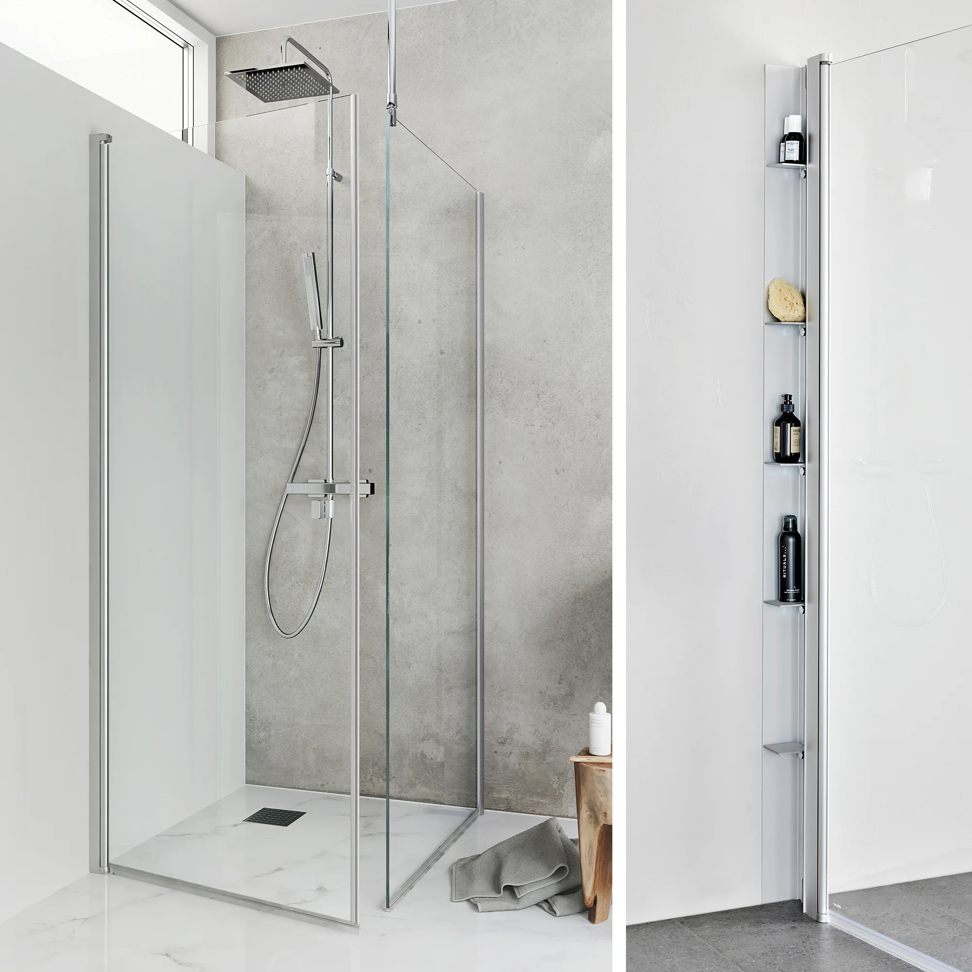 Duschpaket Hafa Duschhörn Igloo Pro ST med Duschhylla Place