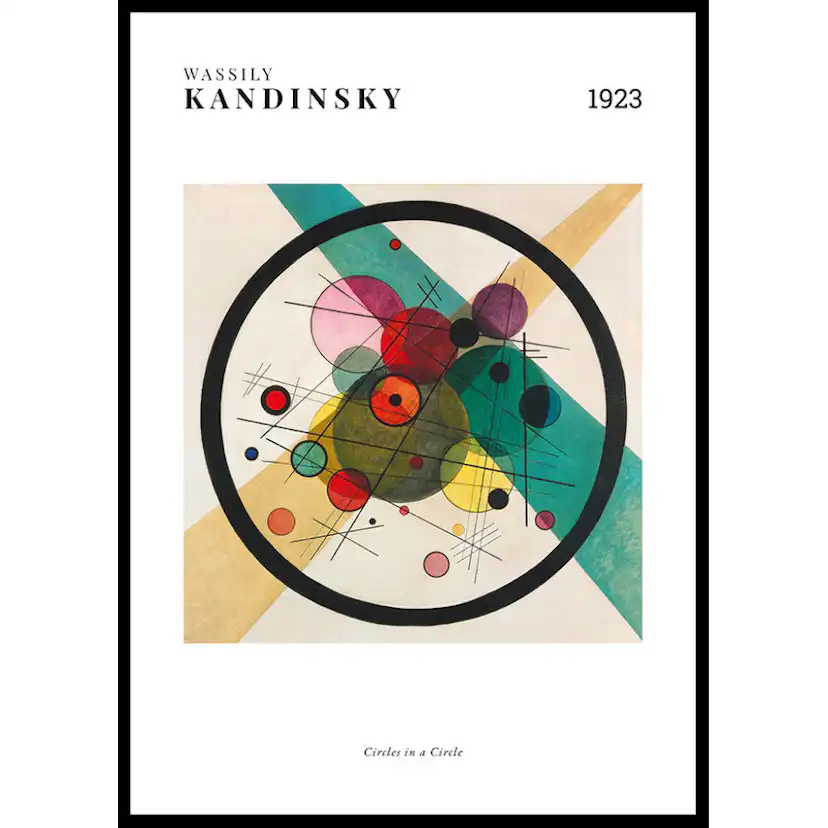 Circles In A Circle By Wassily Kandinsky 30x40 30x40 cm