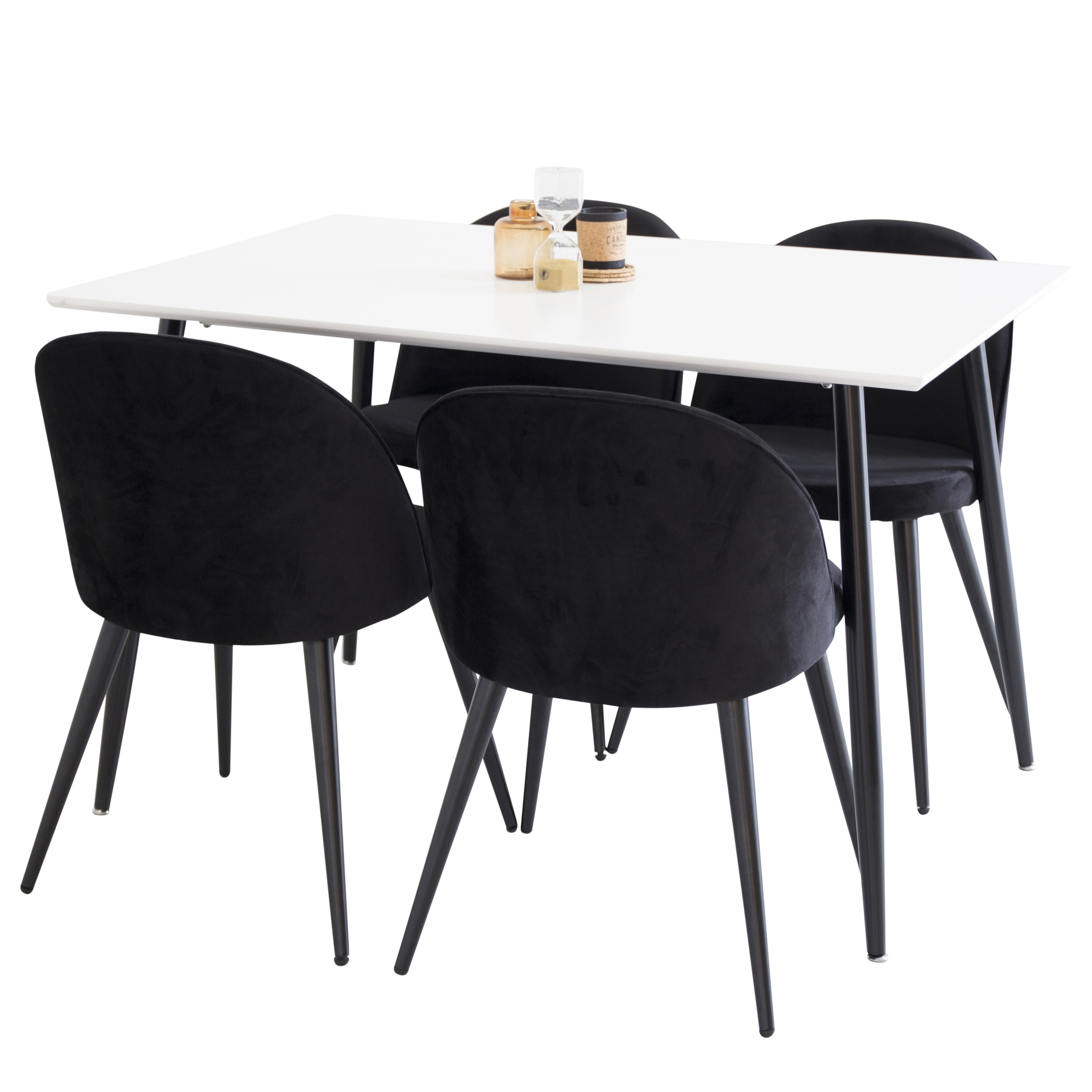 Matgrupp Venture Home Pobbie med 4 Stolar Valentina Sammet