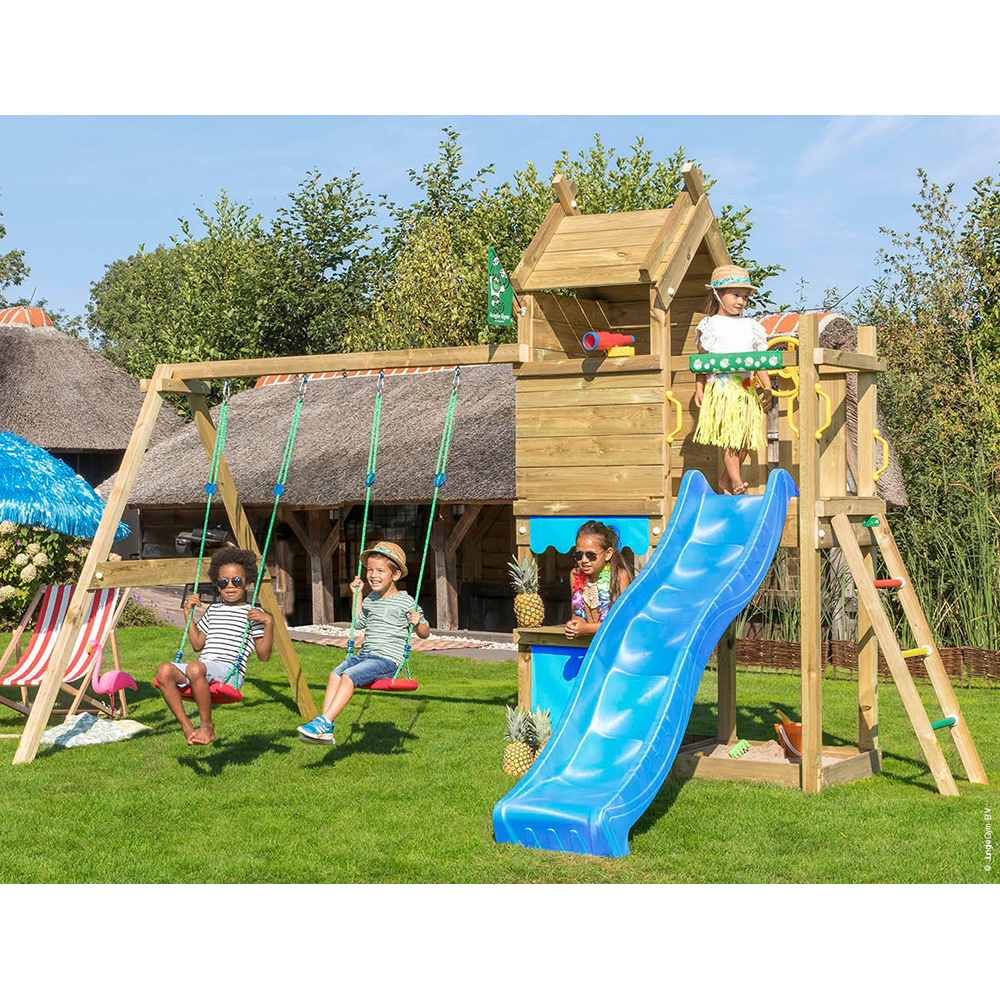 Jungle Gym Resort lektorn komplett inkl. gungmodul och blå r Blå