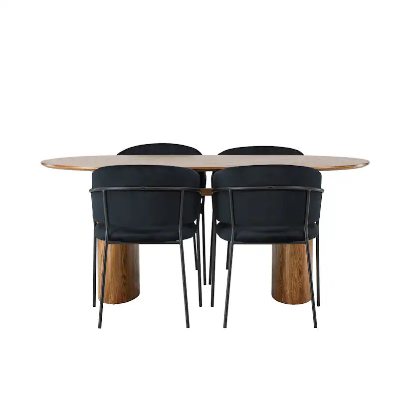 Matgrupp Venture Home Isolde med 4 Selma Stolar