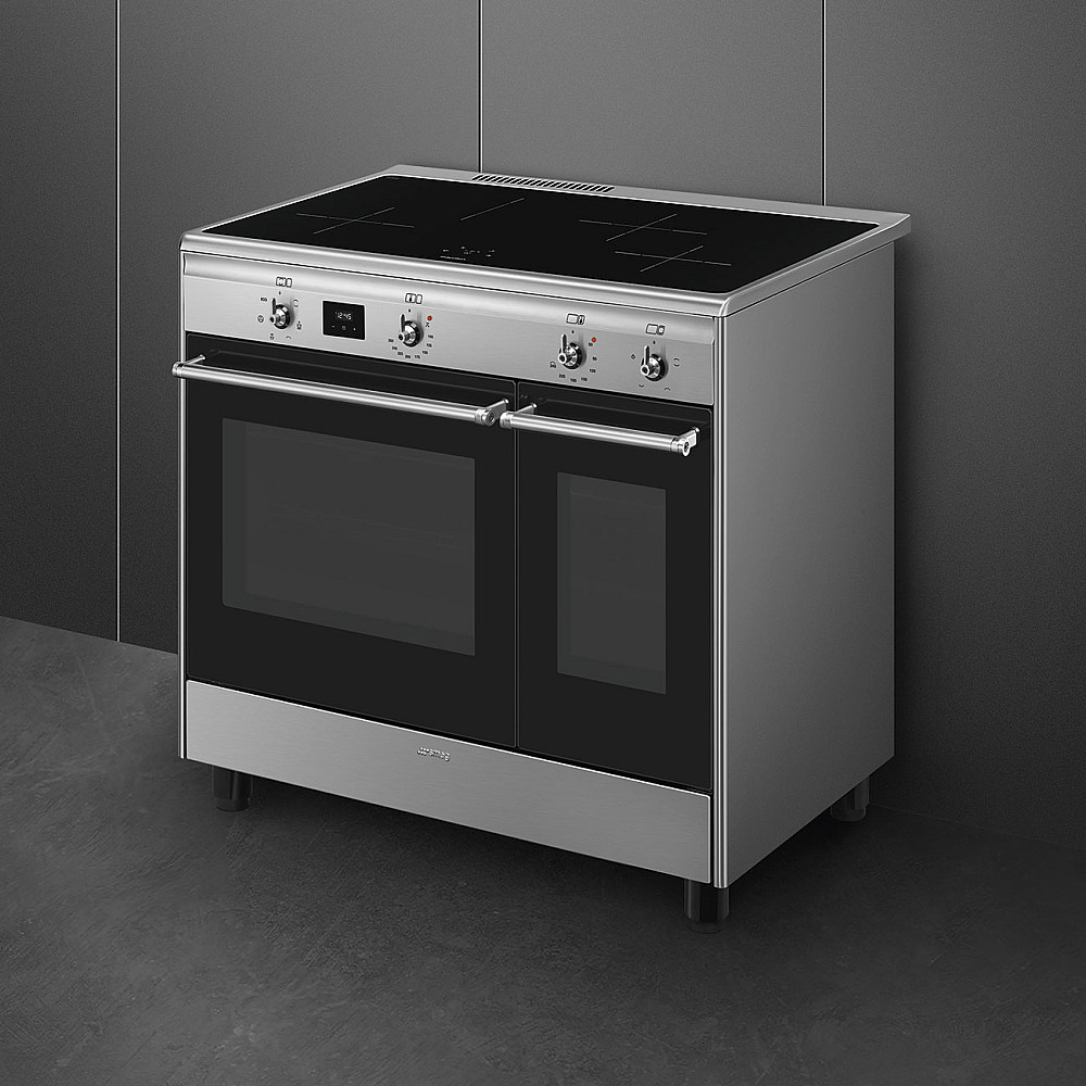 Induktionsspis Smeg - CX92IM, Rostfri med Dubbelugn