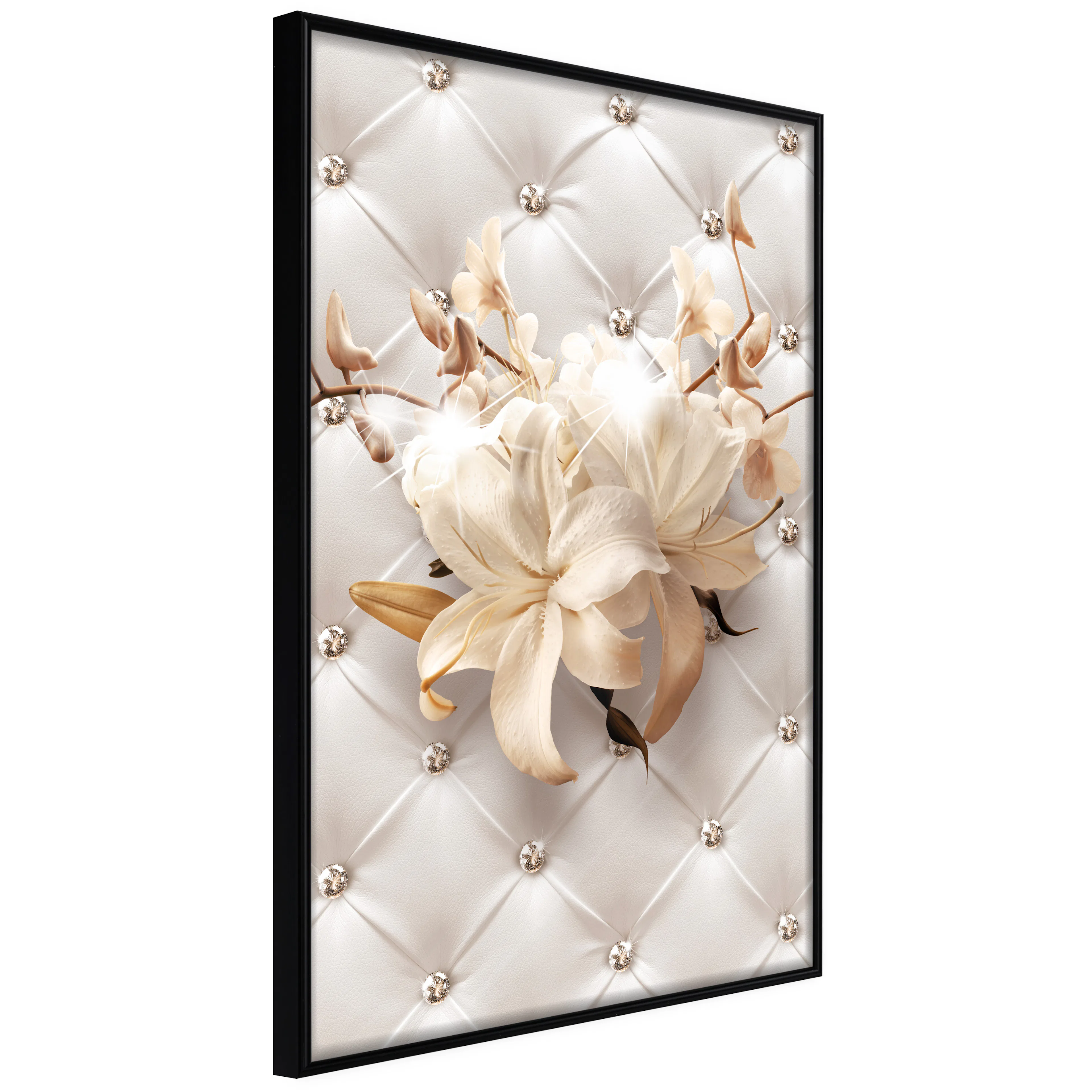 Affisch - Diamond Lilies [Poster] 30x45 Svart ram, 30x45 cm
