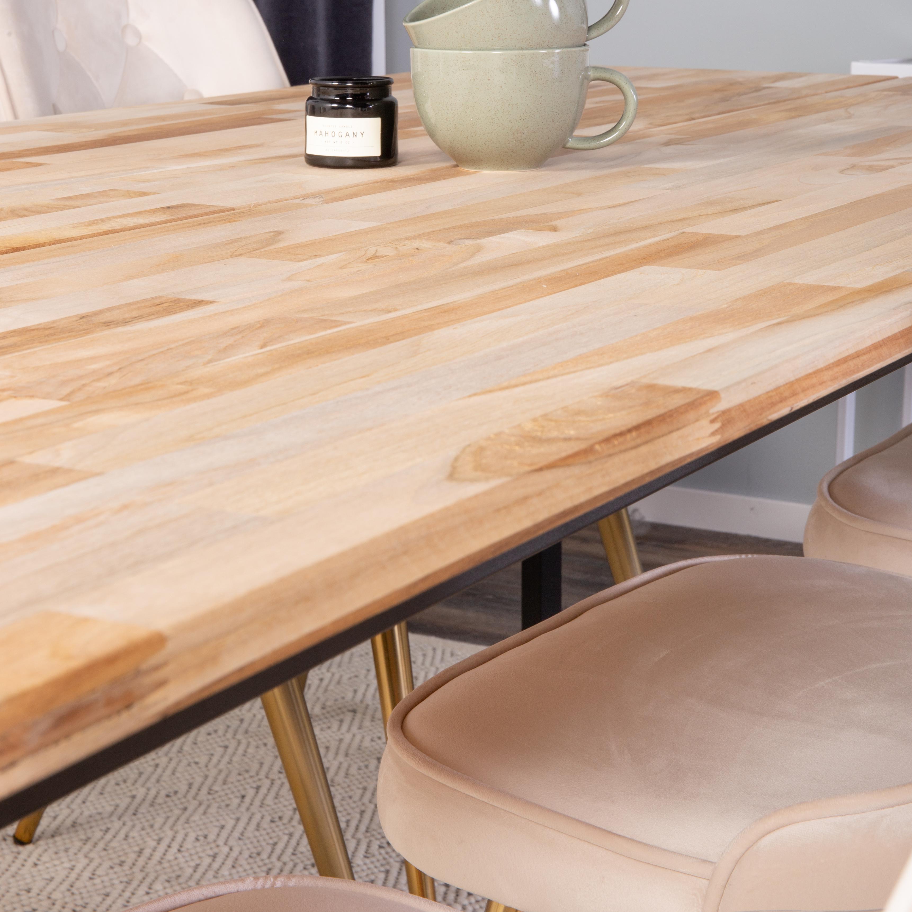 Matgrupp Venture Home Cirebon med 6 Velvet Deluxe Stolar