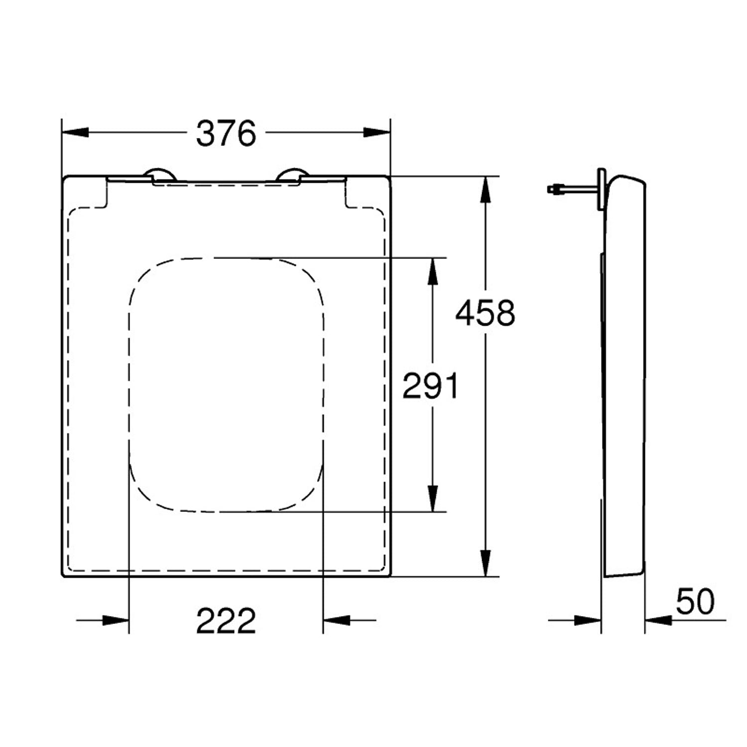 Vägghängd Toalettstol Grohe Cube Ceramic 39244 Komplett