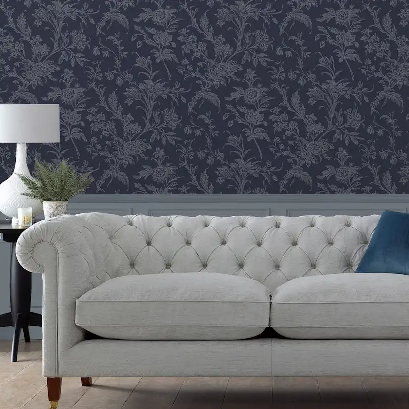 Tapet Laura Ashley Lloyd Blå