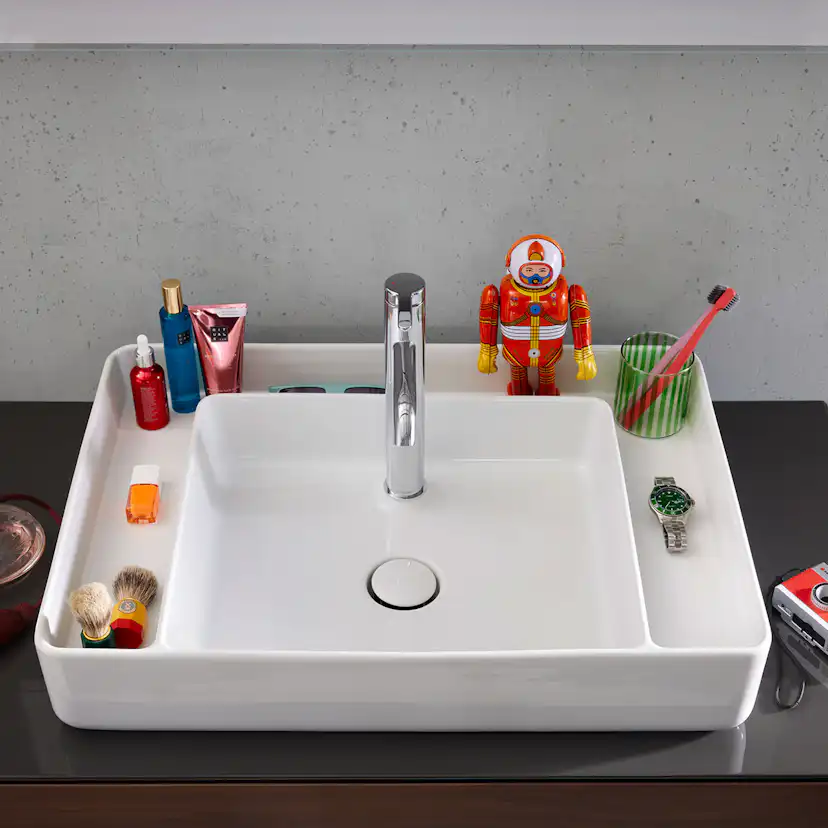 Tvättställ Duravit Bento Starck Box för Placering på Bänkskiva 650 mm