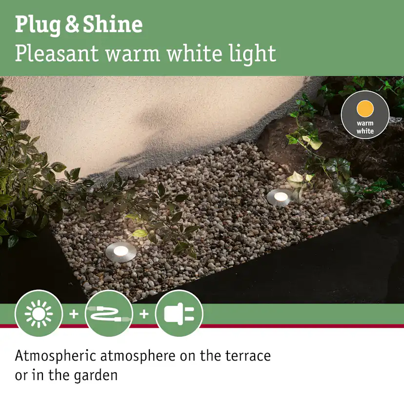 LED Infälld Markbelysning Paulmann Plug & Shine Floor Mini Spot IP67 24V