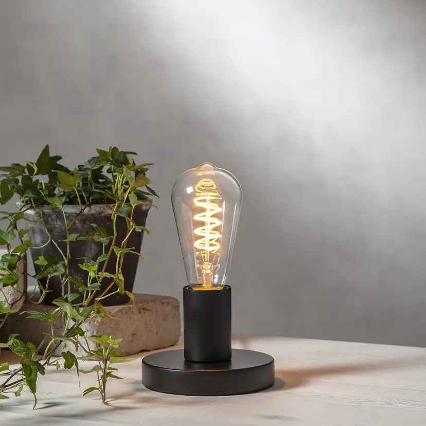 LED-lampa Star Trading E27 ST64 Decoled Spiral Klar 3-step Memory Dimbar 4W