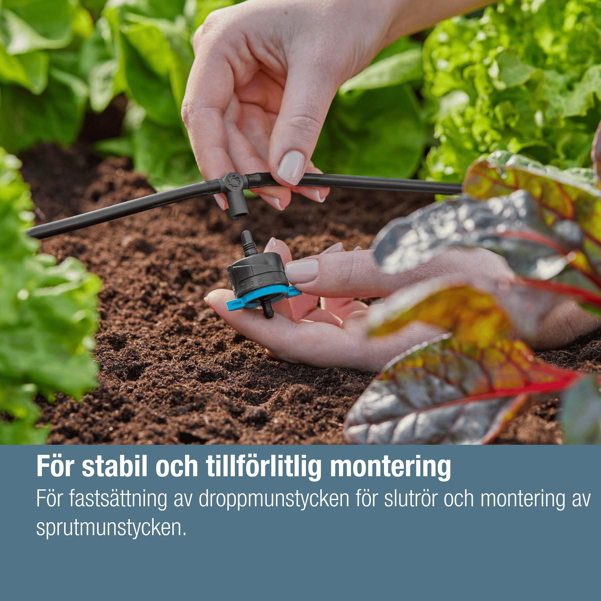 T-koppling Gardena Micro-Drip med Spridarfäste 4,6 mm (3/16")