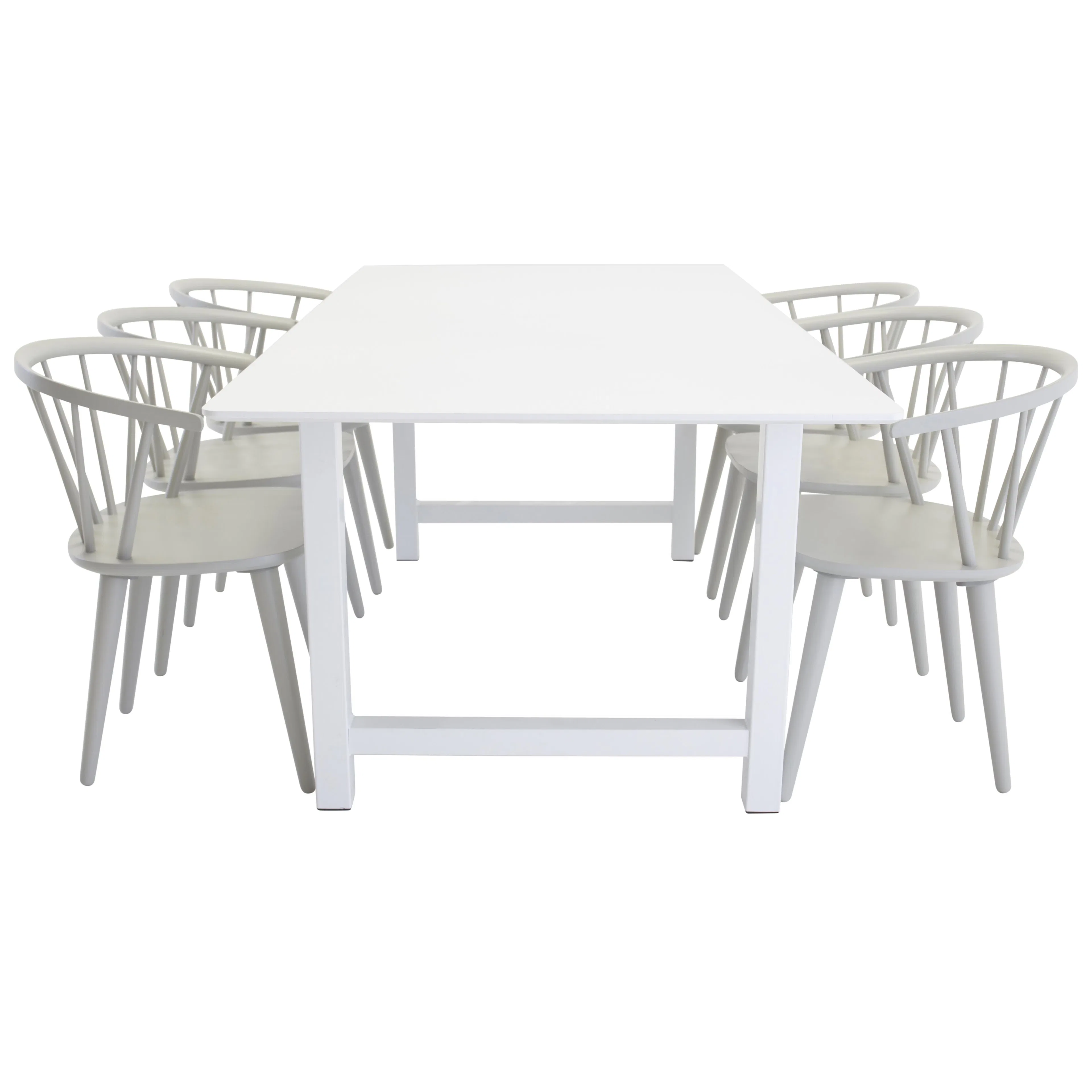 Matgrupp Venture Home Clara med 6 Brum Stolar Ljusgrå