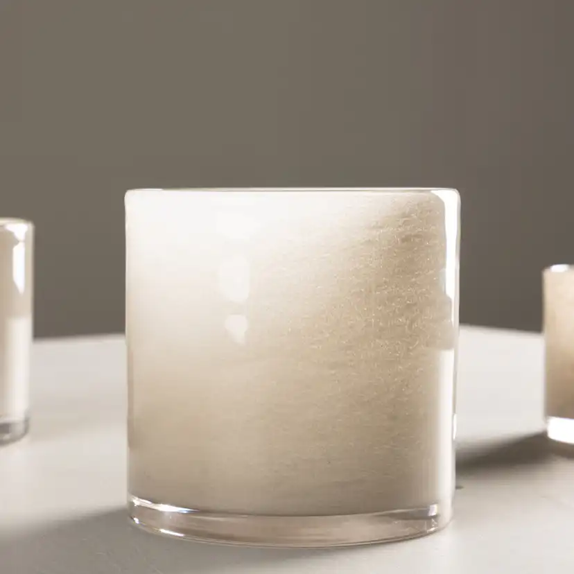 Glora Lantern - Beige - 12*12Hcm Beige, H: 120 mm
