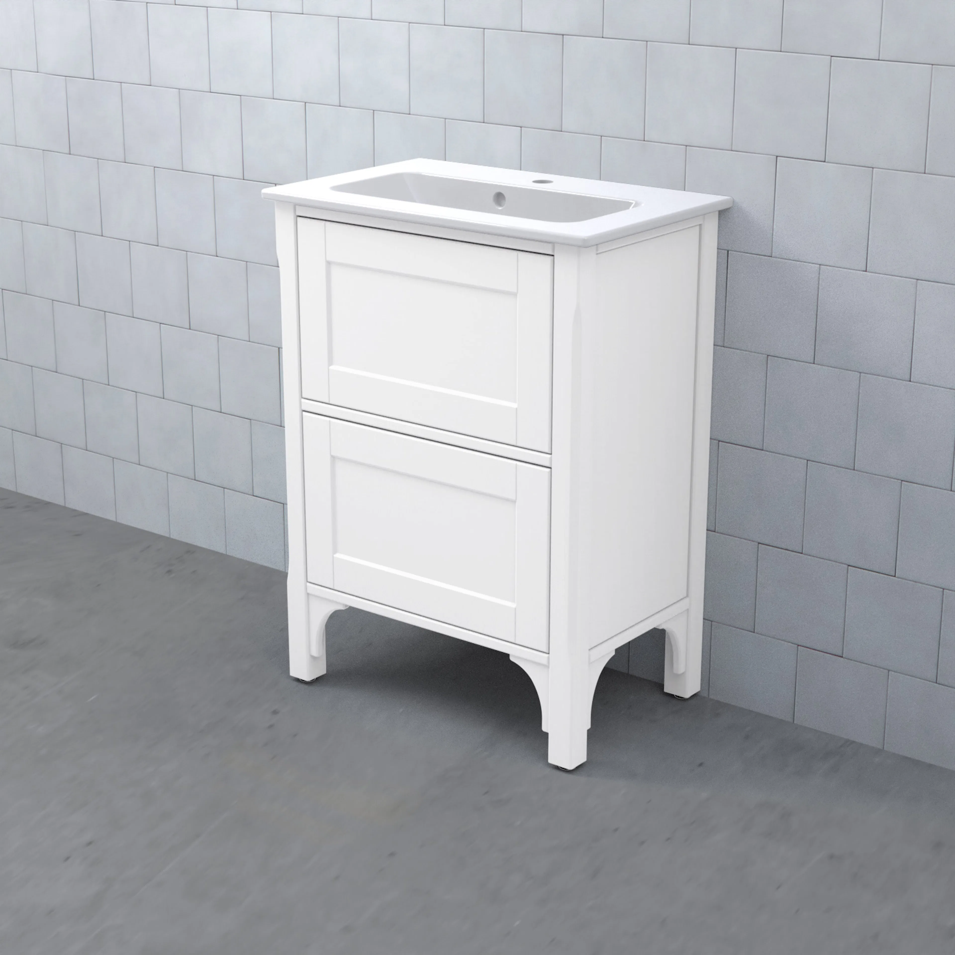 SAGA Kommod 60/40 Dälja Vit BxHXD: 590x830x380 mm, Dälja Vit