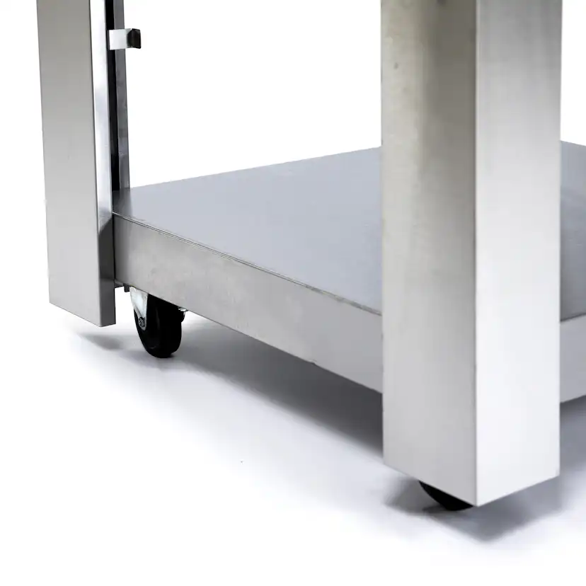 Pizzaugn Metalcraft Milano Vedeldad i Rostfritt Stål med Sidobord