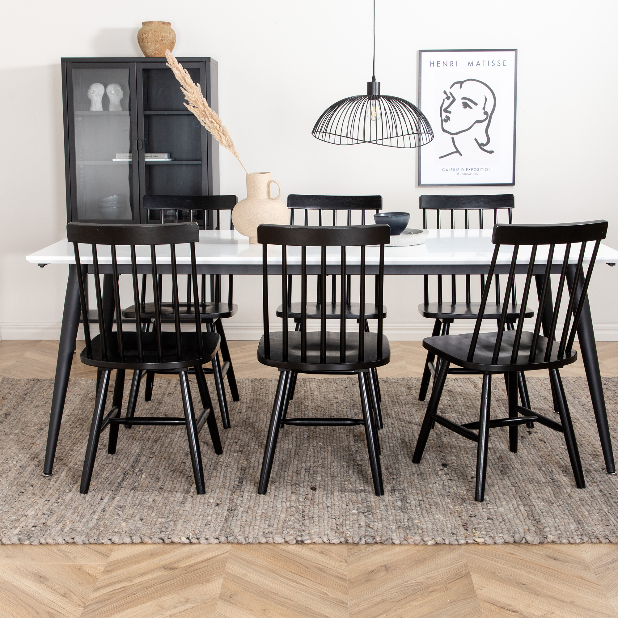 Matgrupp Venture Home Jolie med 6 Lena Windsor Stolar