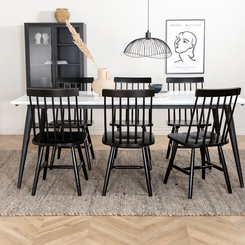 Matgrupp Venture Home Jolie med 6 Lena Windsor Stolar