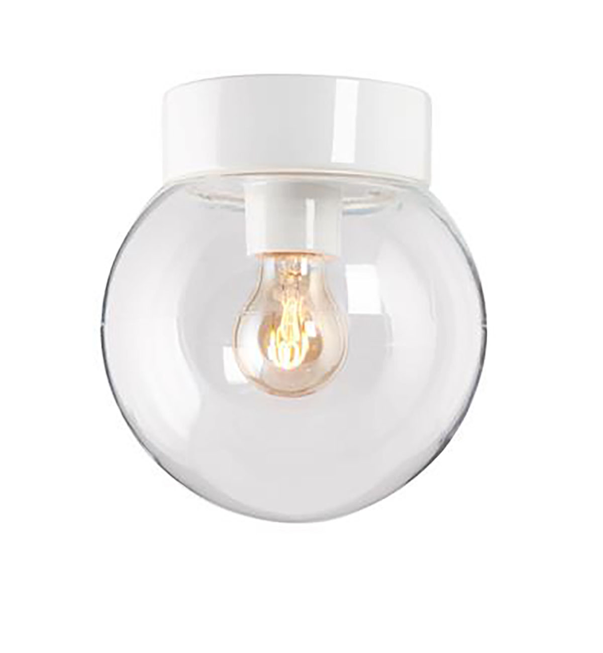 Vägg-/Taklampa Ifö Electric Classic Glob 200 Klar Rak IP44 E27
