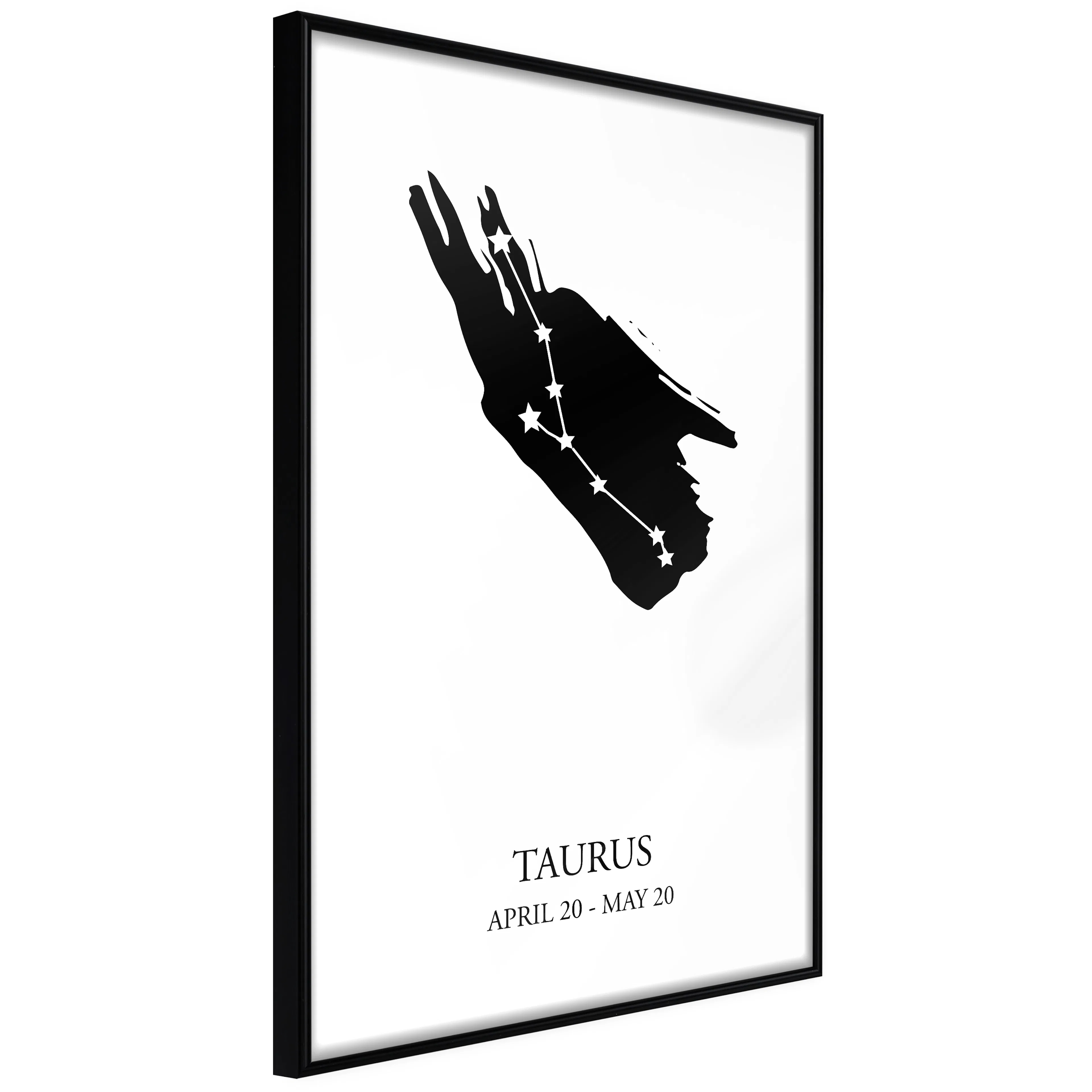 Affisch - Zodiac Signs: Taurus [Poster] 40x60 Svart ram, 40x60 cm