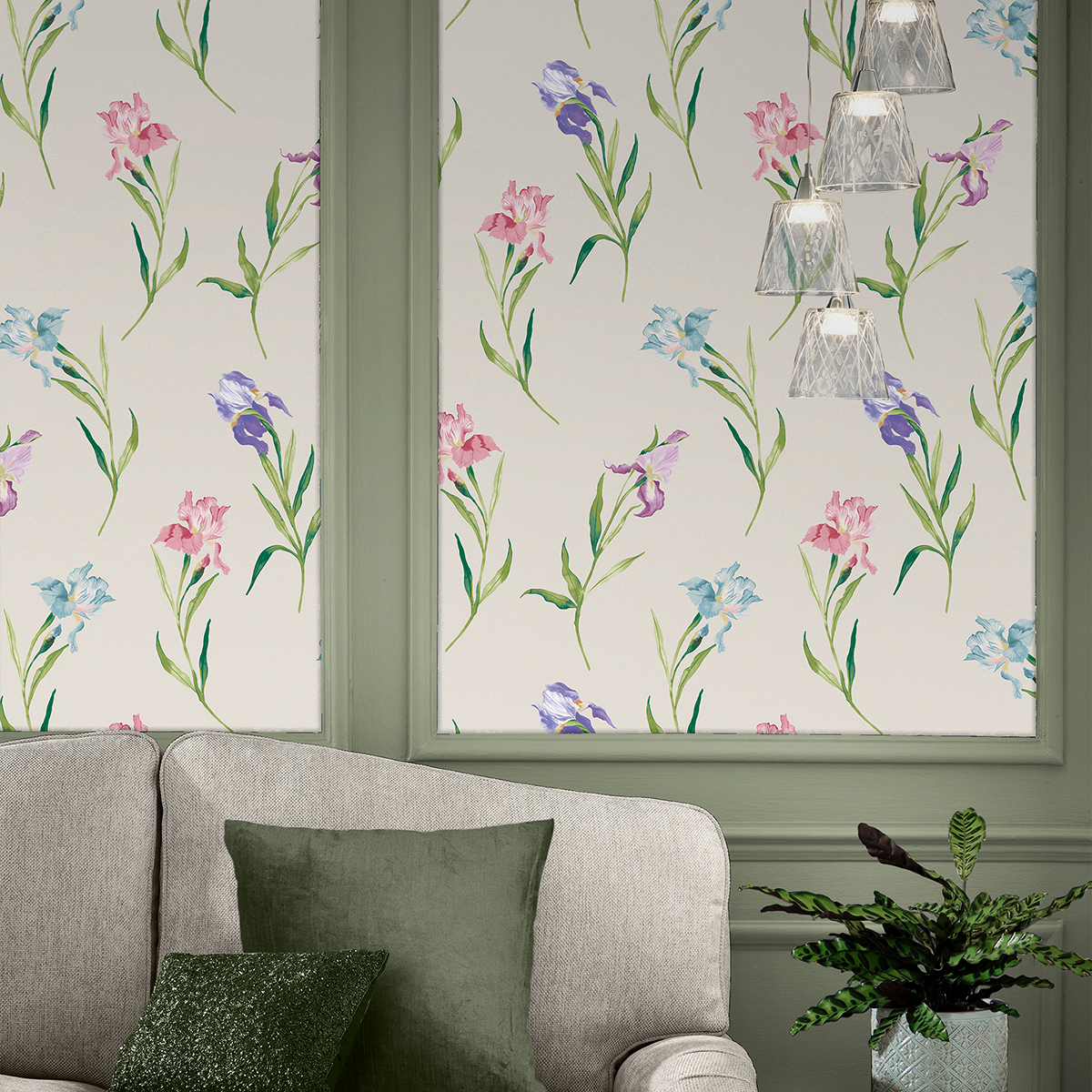 Tapet Laura Ashley Hawling Irises Naturell