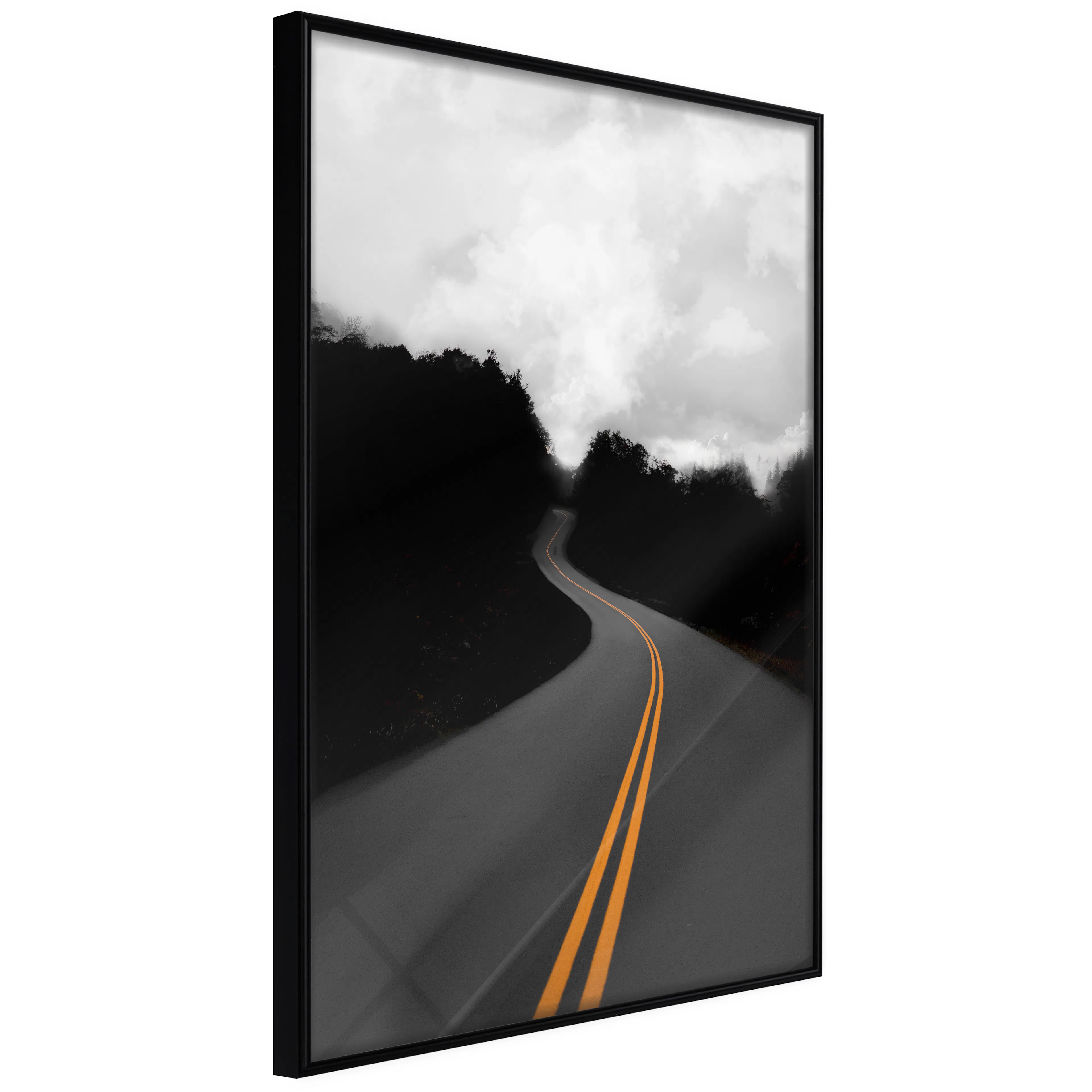 Affisch - Double Solid Line [Poster] 40x60 Svart ram, 40x60 cm