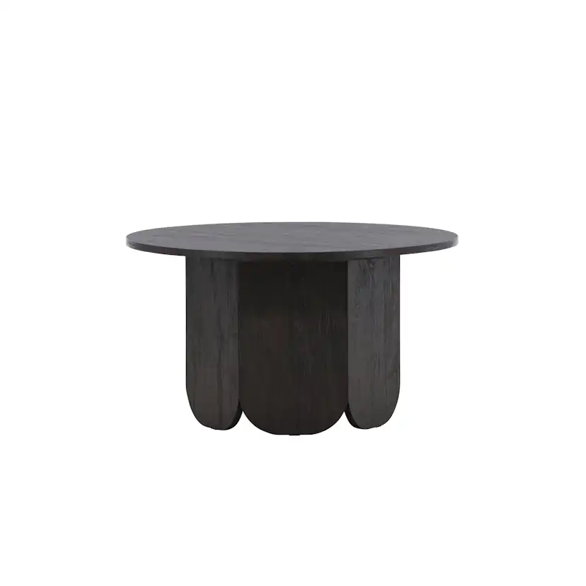 Tekla Sofa Table ø80x45 cm - MDF with Black 3D Paper Svart