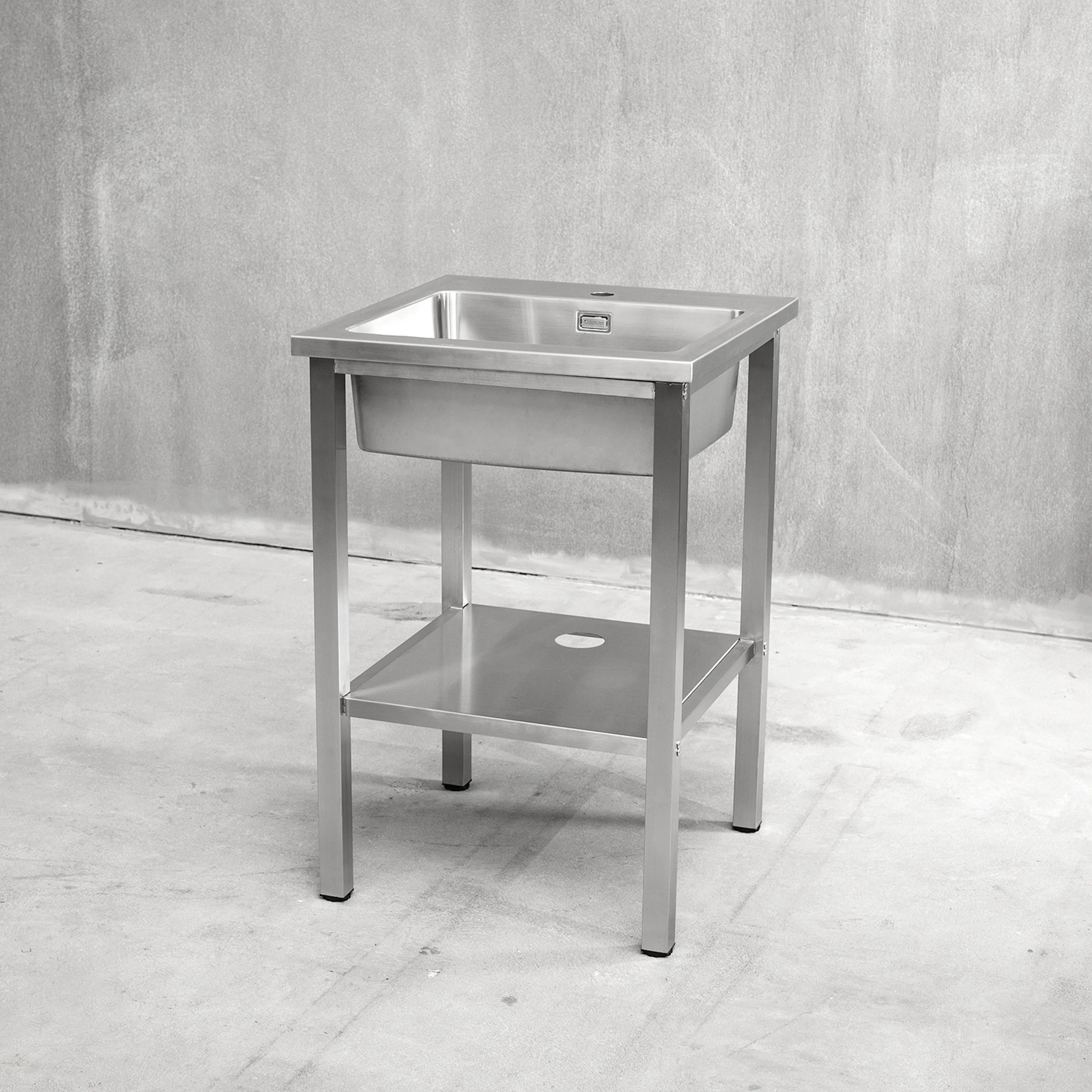 Bänkstativ Vilan Stainless Variant Stativ och Underhylla med hål