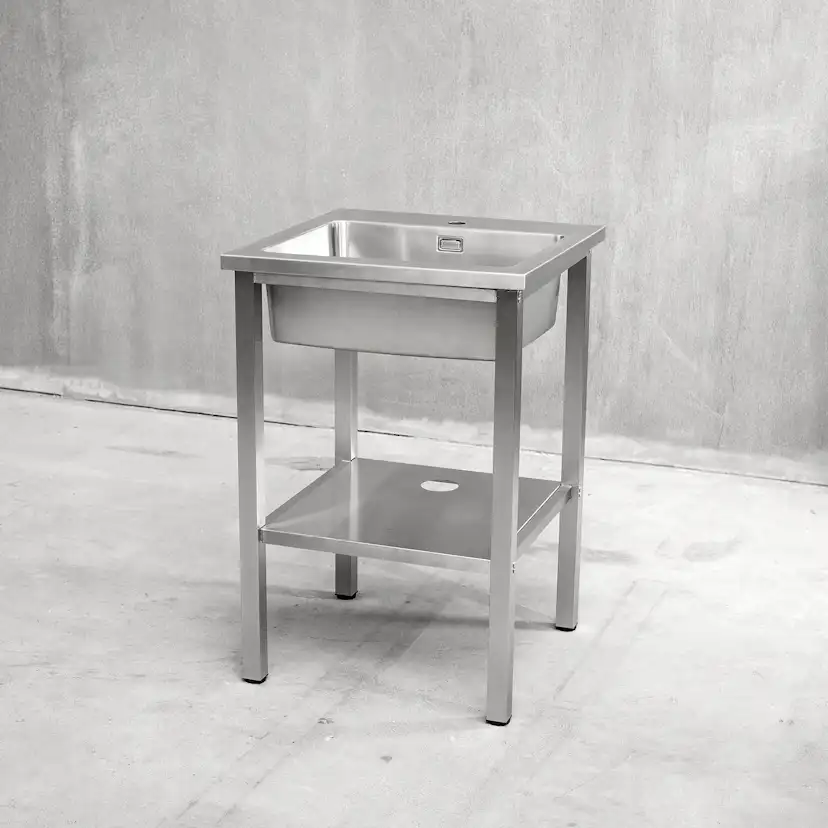 Bänkstativ Vilan Stainless Variant Stativ och Underhylla med hål