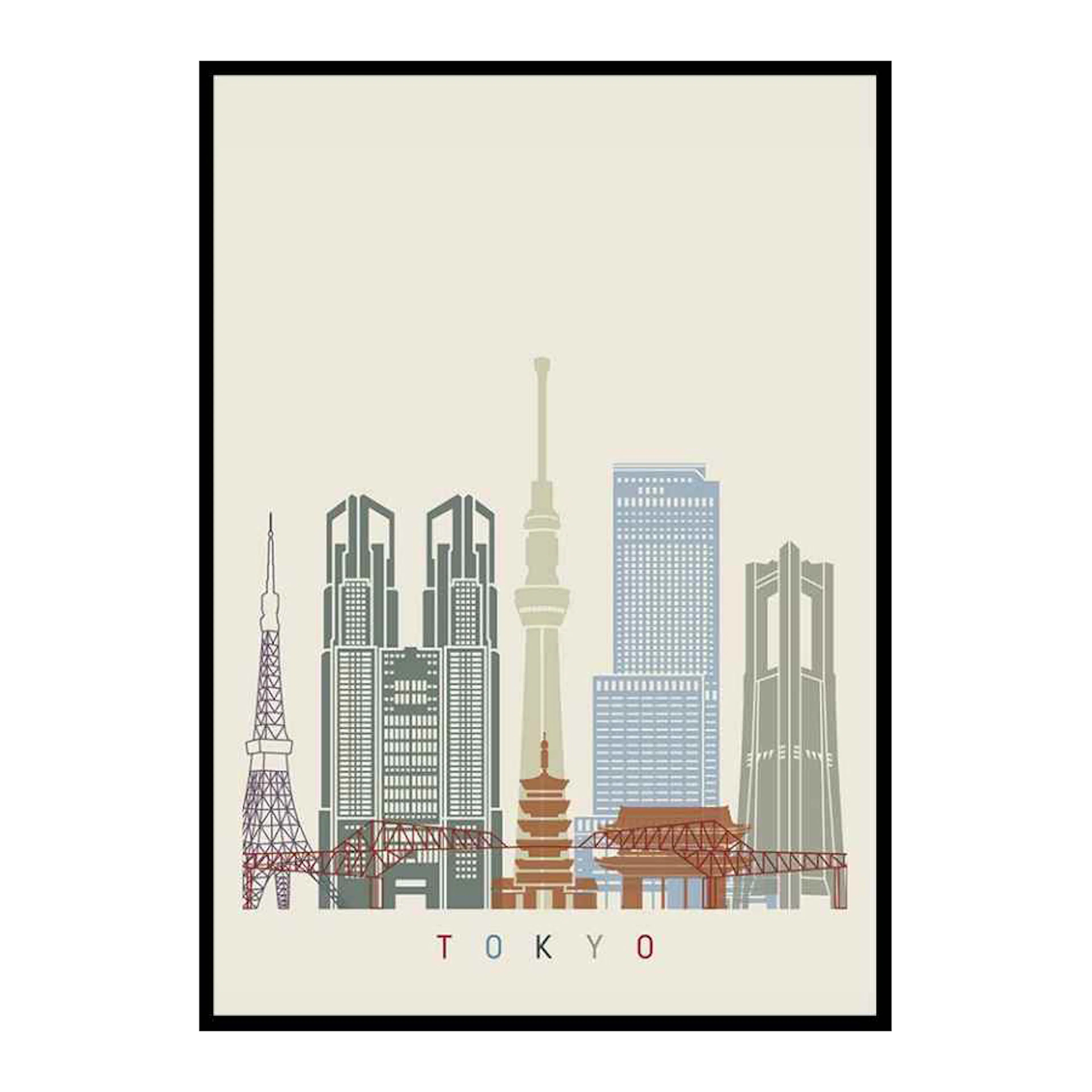 Tokyo Landmarks 30x40 cm