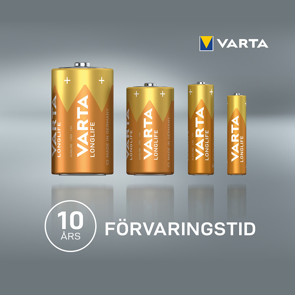 Batteri VARTA Alkaliska Longlife LR14/C 2-Pack
