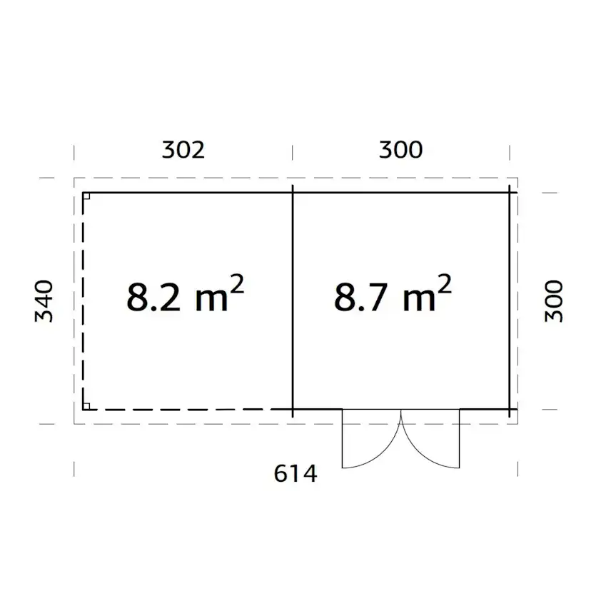 Stuga Palmako Ella 16,8 m2