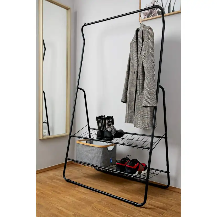 Klädställning WENKO Shiva En Klädstång med 2 Hyllor