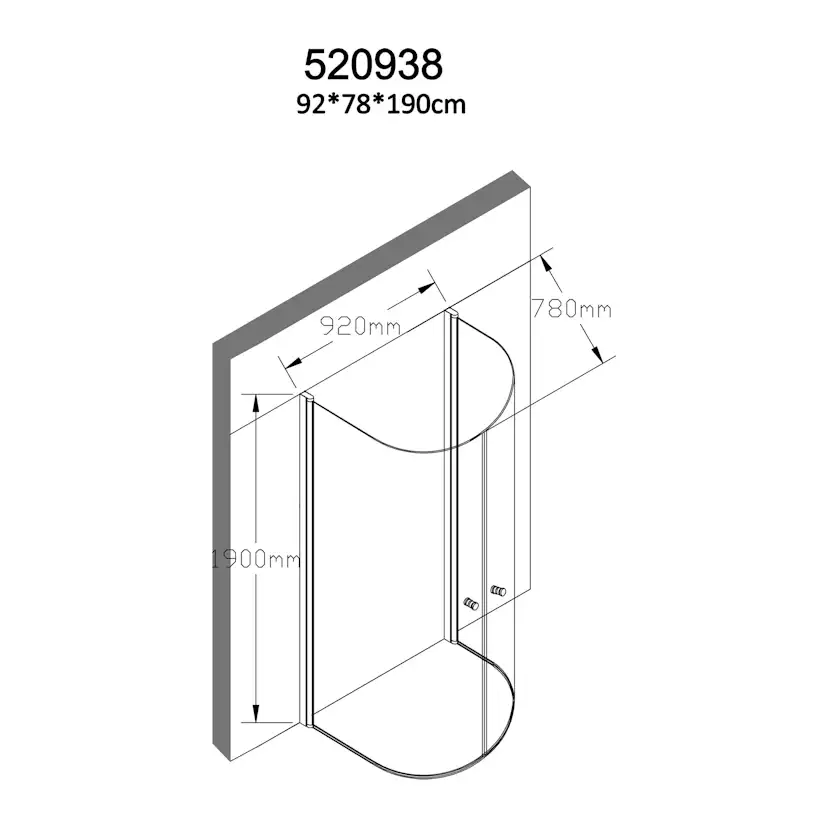 Duschhörna Bathlife Mitt Aluminium